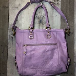 NWT GORGEOUS Lavender Leather Tote Bag!!